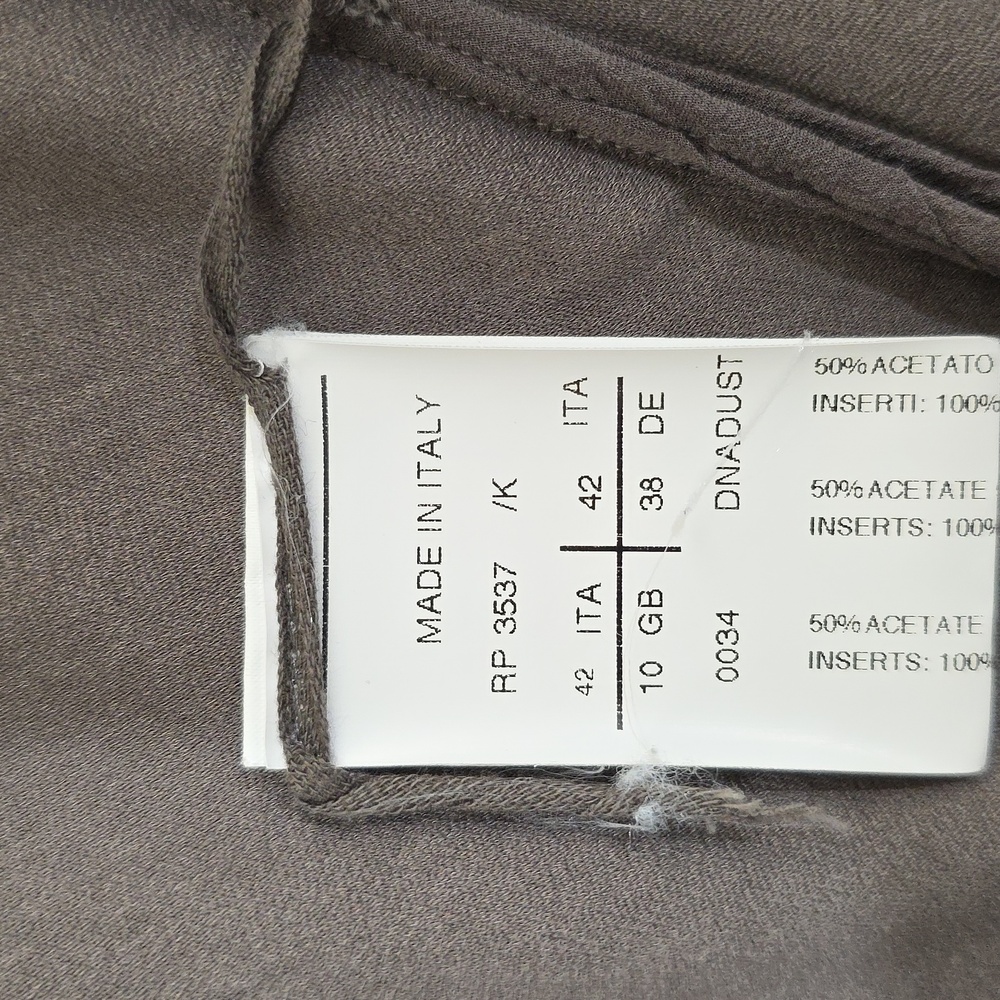 Rick Owens Chic Taupe Sleeveless Draped Dress Flowy Size M/6 - Picture 11 of 11